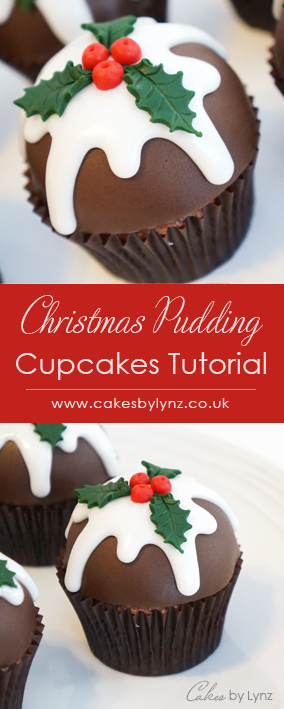 Christmas Pudding Cupcake Tutorial