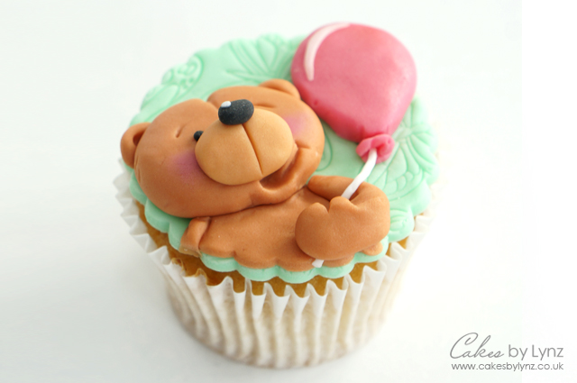 teddy bear cupcake topper 1