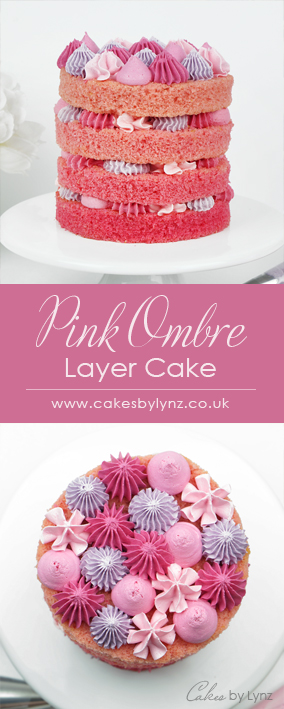 pink ombre layer cake