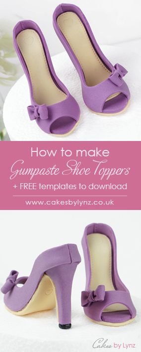 Gumpaste / Sugar shoe cake toppers plus template