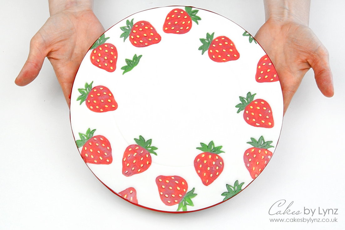 tutti Fruity strawberry cake board