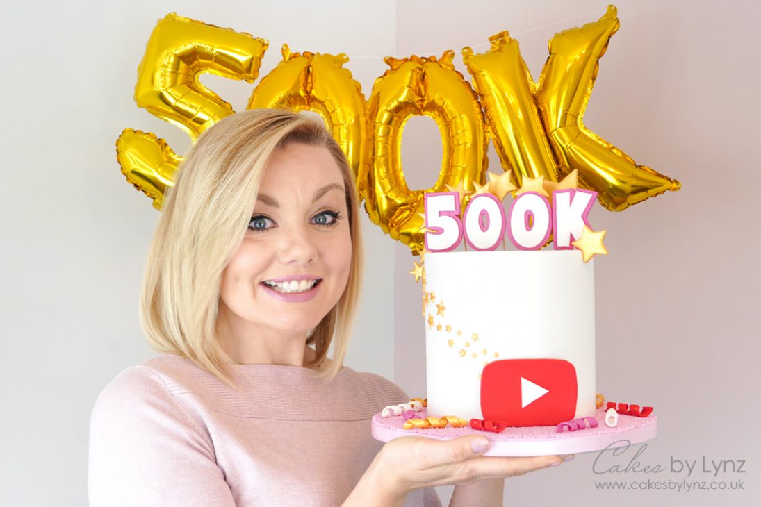 youtube celebration cake - 500k subscribers